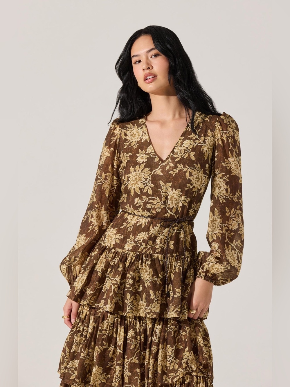 Astr Franchesca Tiered Ruffle Floral Maxi Dress - Picture 4 of 9